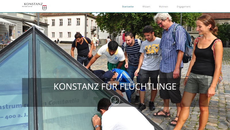 Webseite Konstanz für Flüchtlinge